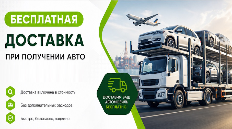 Акция! Бесплатная доставка по Карасуке при получении авто